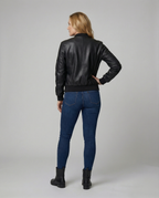 Lightweight Women's Faux Leather Quilted Jacket