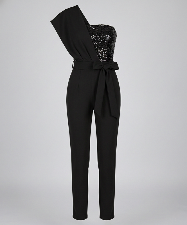 Patchwork Sequin Jumpsuit Women
