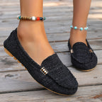 Comfortable Women's Slip-Ons with Leopard Print