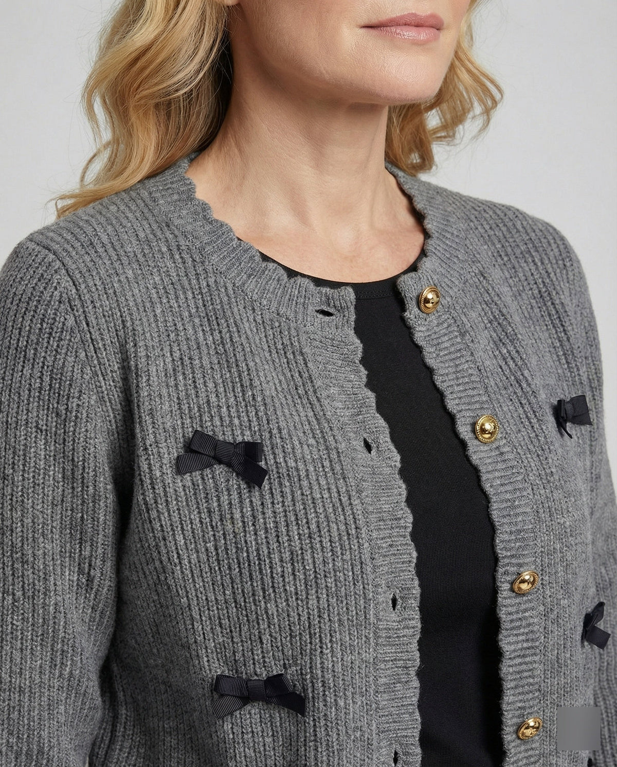 Women's Cardigan with Decorative Buttons