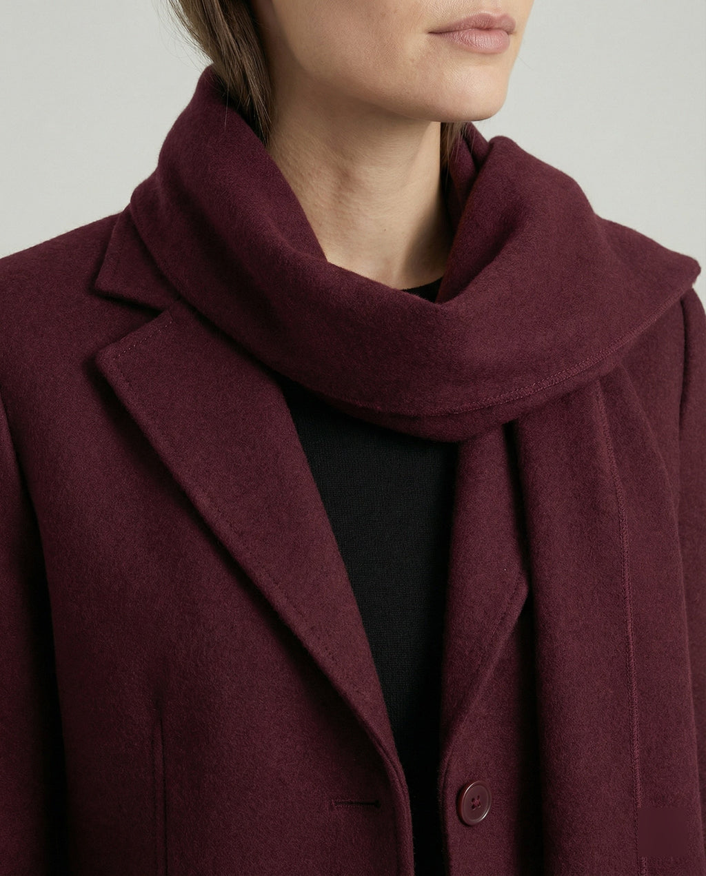 Women's Elegant Blazer Jacket with Detachable Scarf