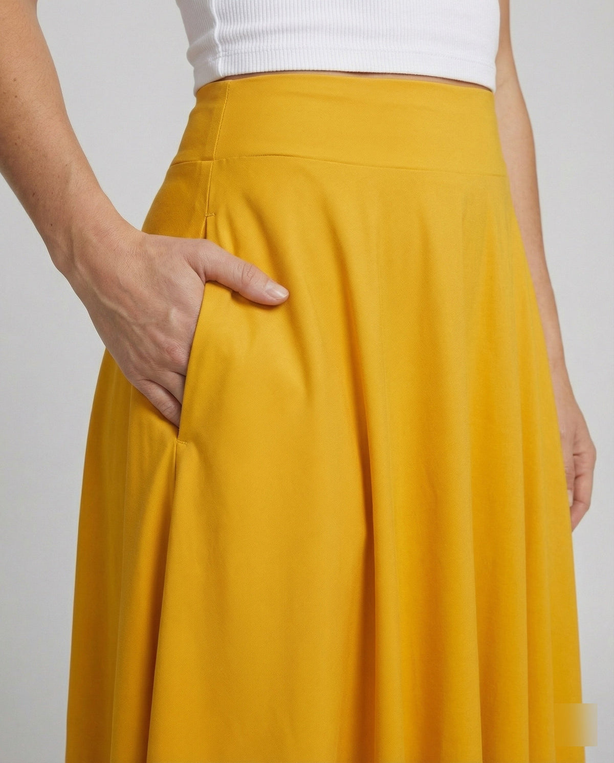 Women's Airy Maxi Skirt with High Waistband