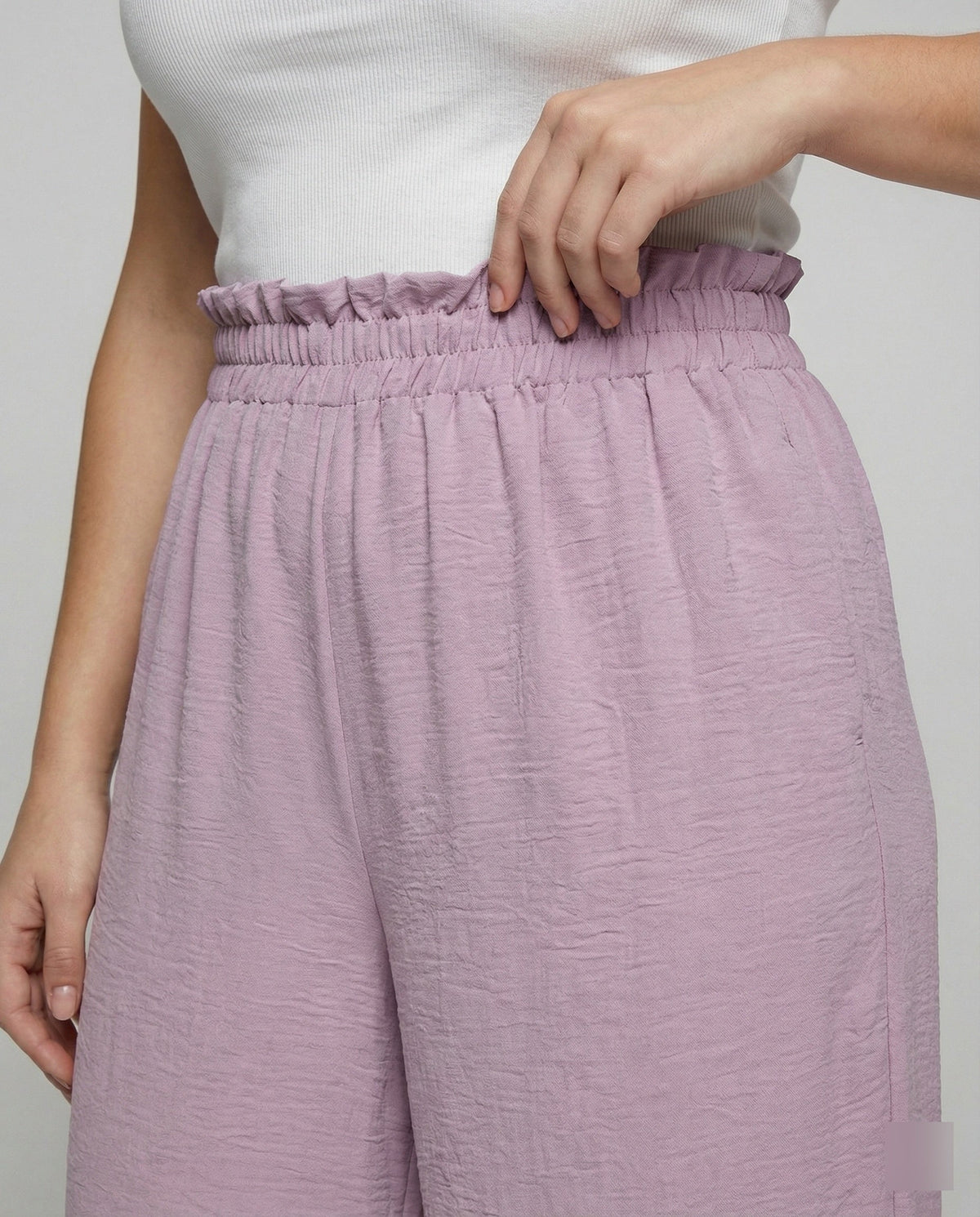 Women's Wide-Leg Culottes with Elastic Waistband
