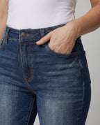 Women's Slim Fit Distressed High-Waisted Jeans
