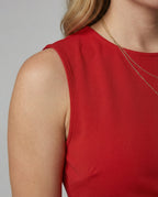 Women's Sleeveless Wrap Dress with Asymmetrical Hem and Ruching