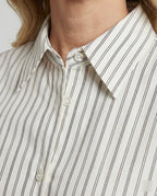 Women's Striped Button-Down Blouse