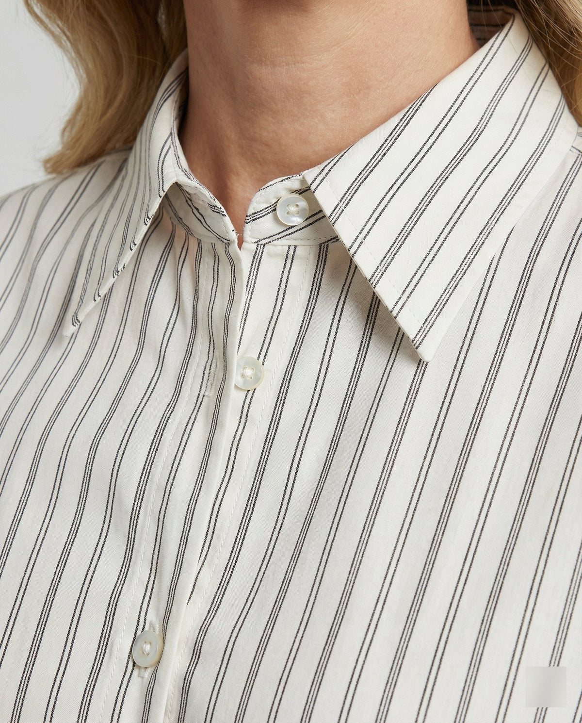 Women's Striped Button-Down Blouse