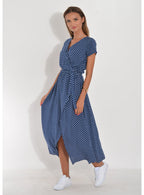 Rot blau sommerkleid