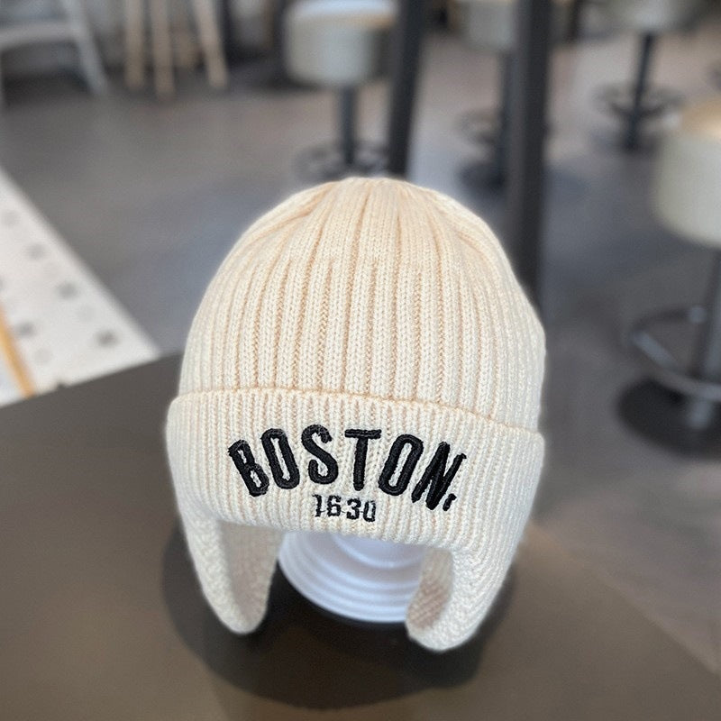 Children's Knitted Warm Hat with Earflaps