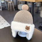 Children's Knitted Warm Hat with Earflaps