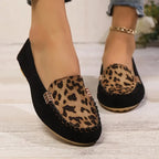 Comfortable Women's Slip-Ons with Leopard Print