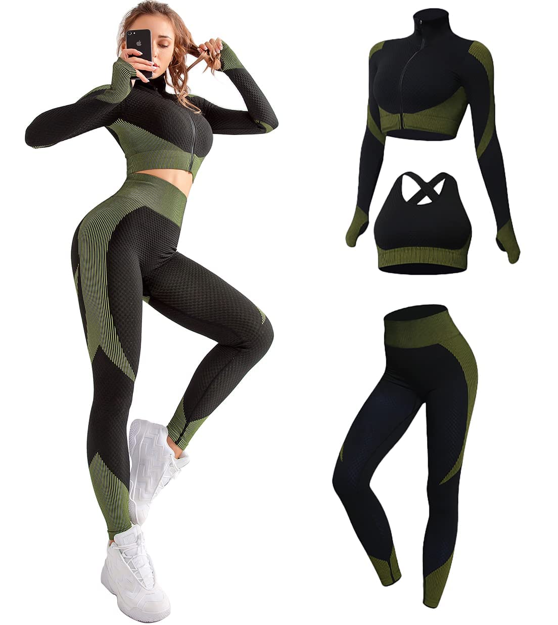 Seamless Activewear Set (3-piece)