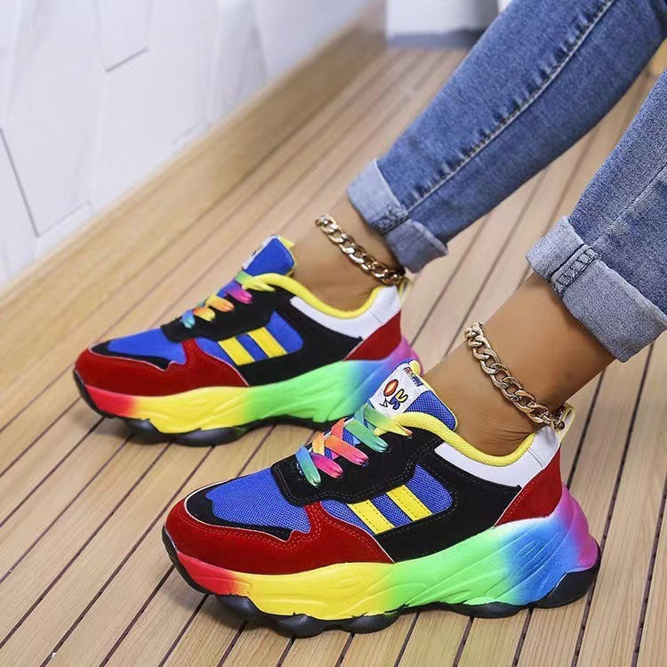 Breathable Lace-Up Running Shoes