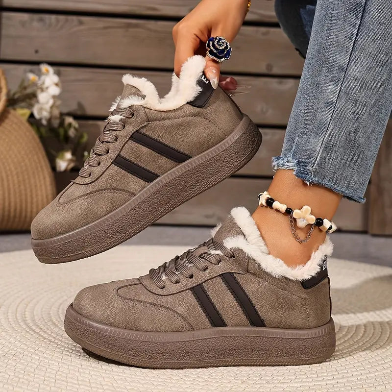 Comfortable Cotton Sneakers with Warm Lining