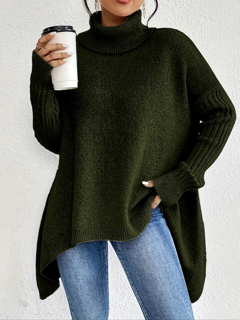 Long Turtleneck Sweater for Daily Comfort