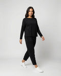 Women's Jogging Suit Lounge Set with Wide Sleeves and Pockets