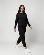 Women's Jogging Suit Lounge Set with Wide Sleeves and Pockets