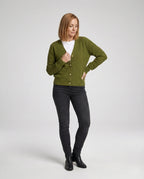 Women's V-Neck Cardigan with Buttons