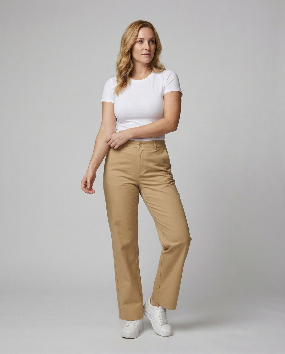 Women's Wide-Leg Pants with Elastic Waist