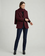 Women's Elegant Blazer Jacket with Detachable Scarf