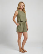 Women's Two-Piece Set with Crop Top