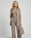 Two-Piece Jersey Blazer and Palazzo Pants Set