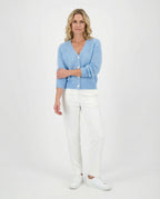 Women's Fluffy Cardigan with Puff Sleeves