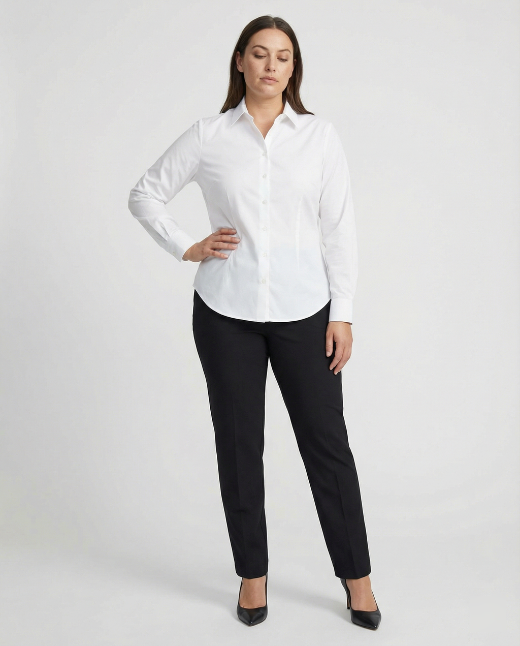 Women's Fitted Button-Detail Blouse