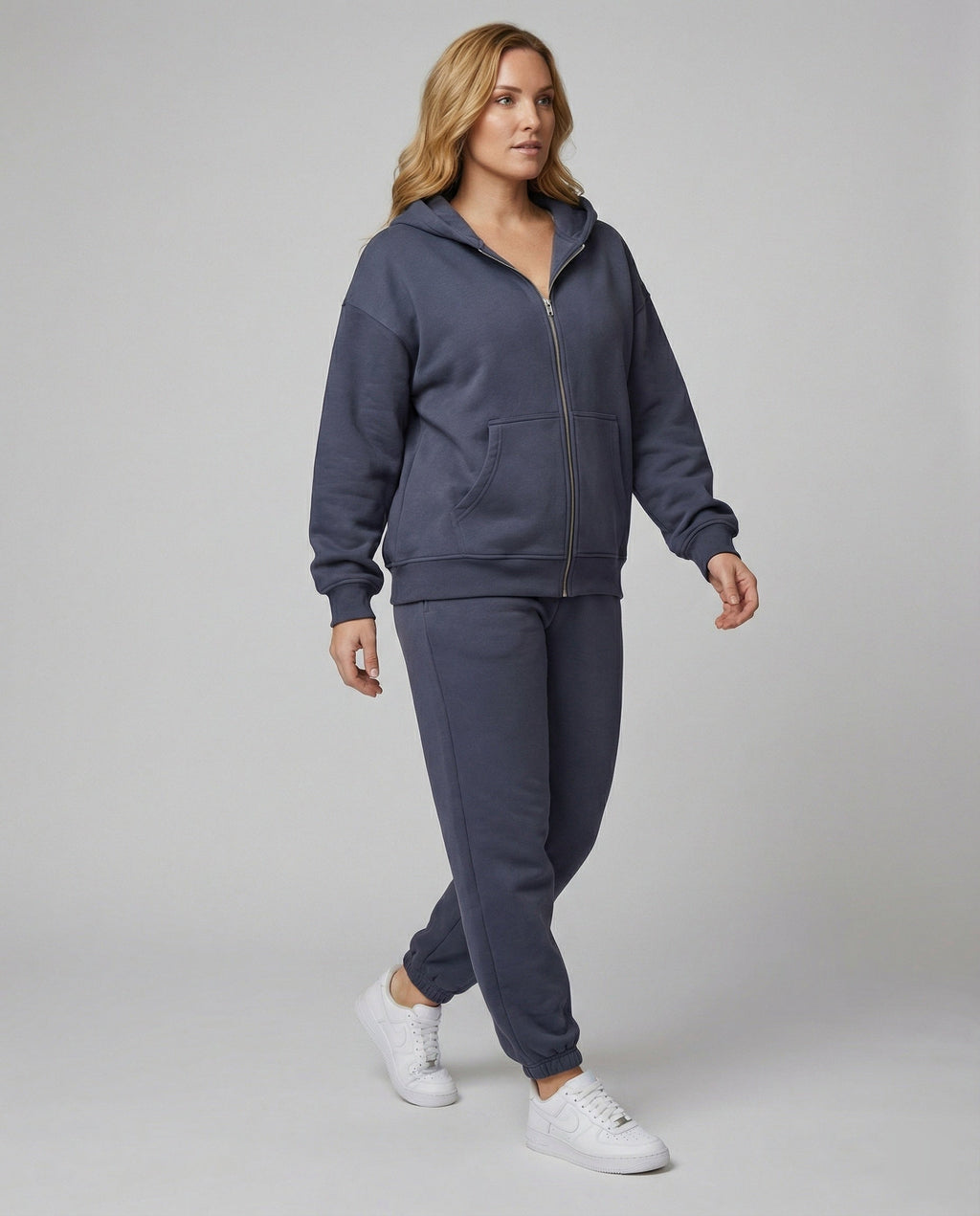 Women Fleece Jogging Suit with Hood