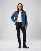 Women's Denim Jacket with Chest Pockets