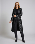 Women's Elegant Quilted Jacket in Trench Coat Style