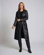 Women's Elegant Quilted Jacket in Trench Coat Style
