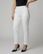 Women's High-Waisted Slim-Leg Trousers