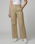 Women's High-Waisted Wide-Leg Pants with Fabric Belt
