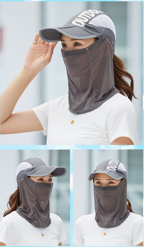 Anti-UV Outdoor Breathable Summer Mask Hat