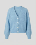 Women's Fluffy Cardigan with Puff Sleeves