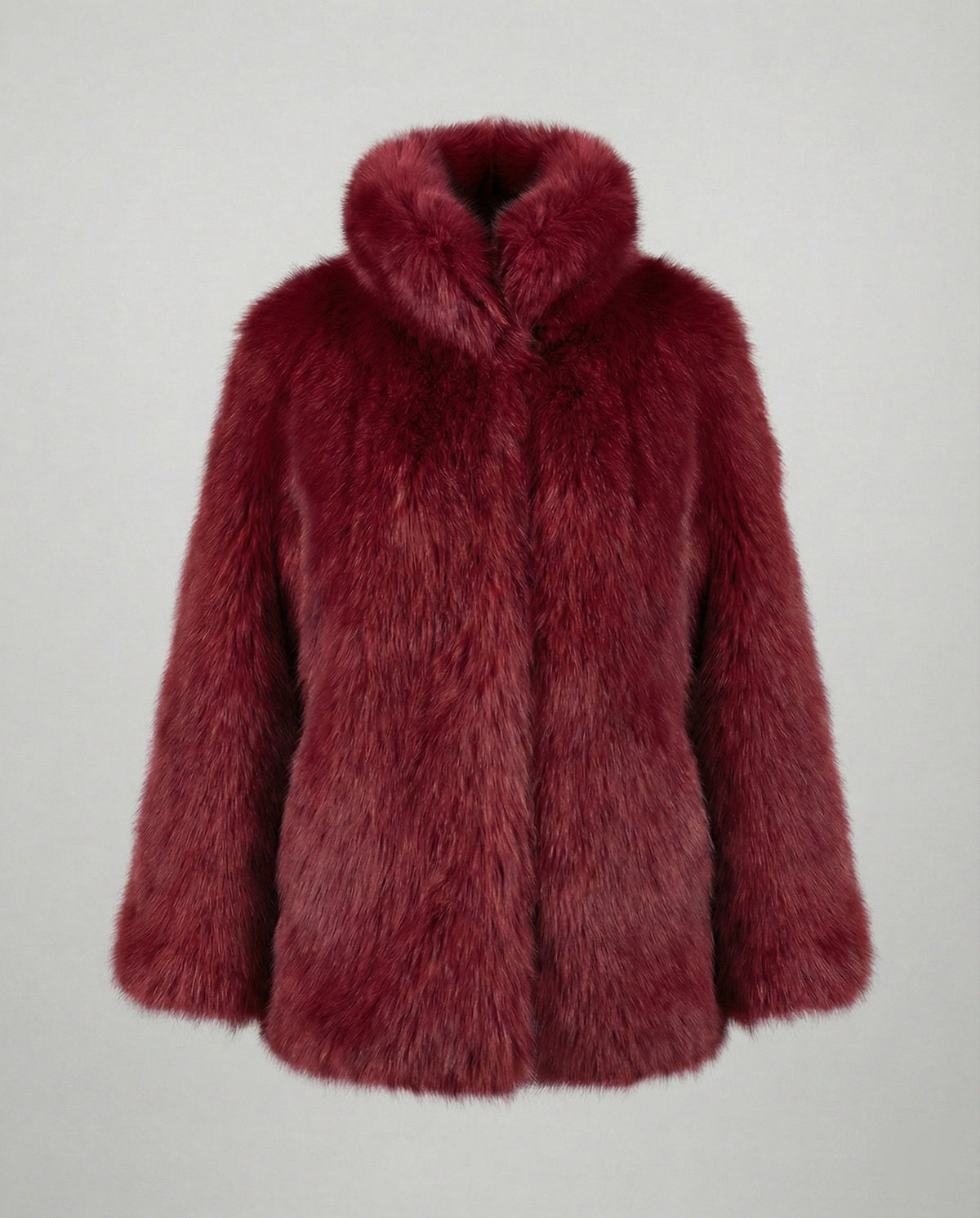Women's Luxury Faux Fur Coat with Voluminous Sleeves