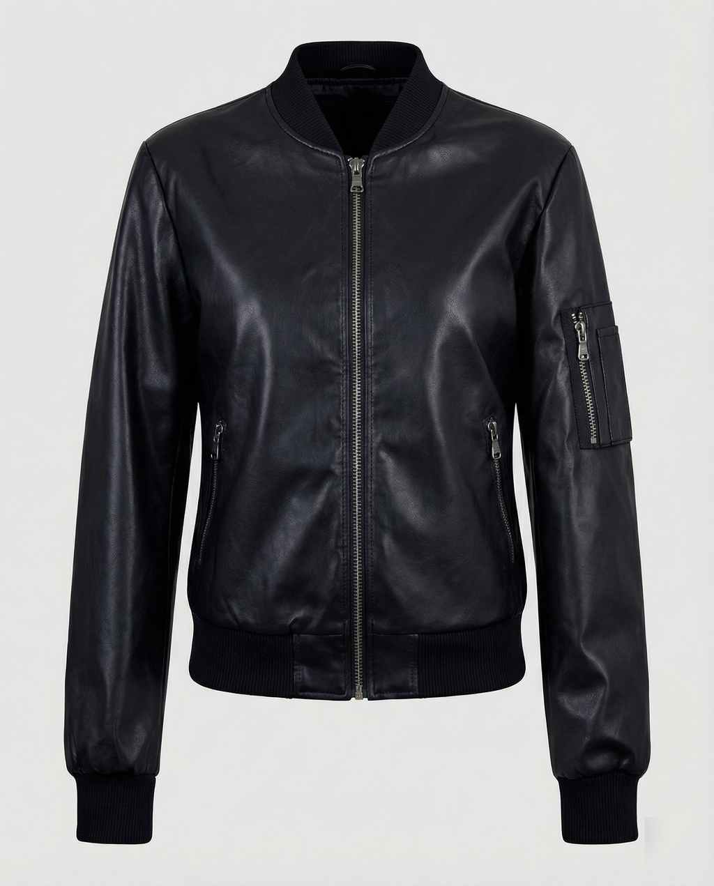 Lightweight Women's Faux Leather Quilted Jacket