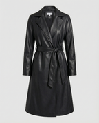 Women's Elegant Quilted Jacket in Trench Coat Style