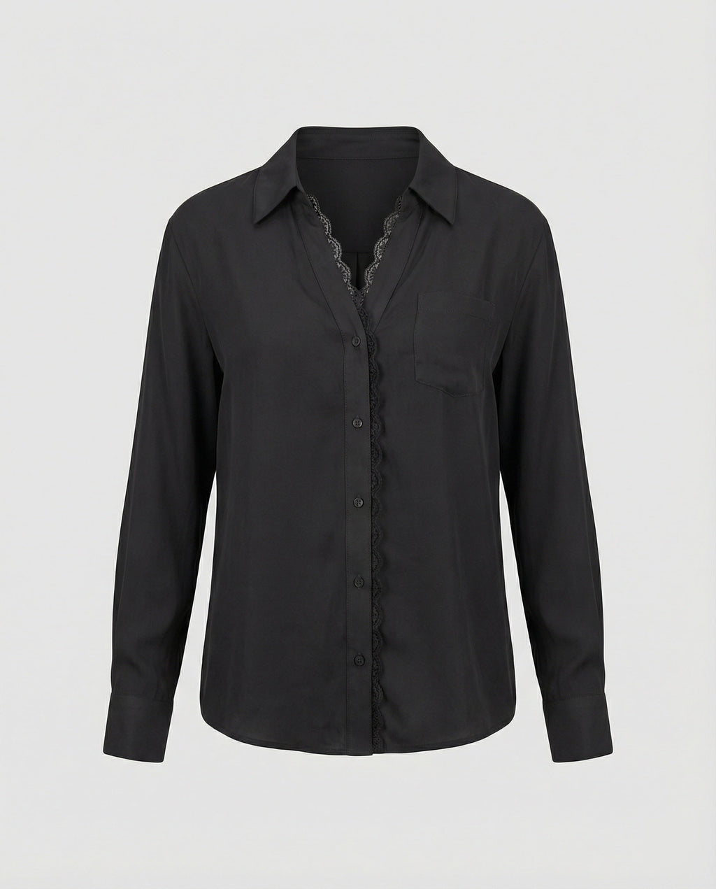 Women's Blouse with Lace Accents
