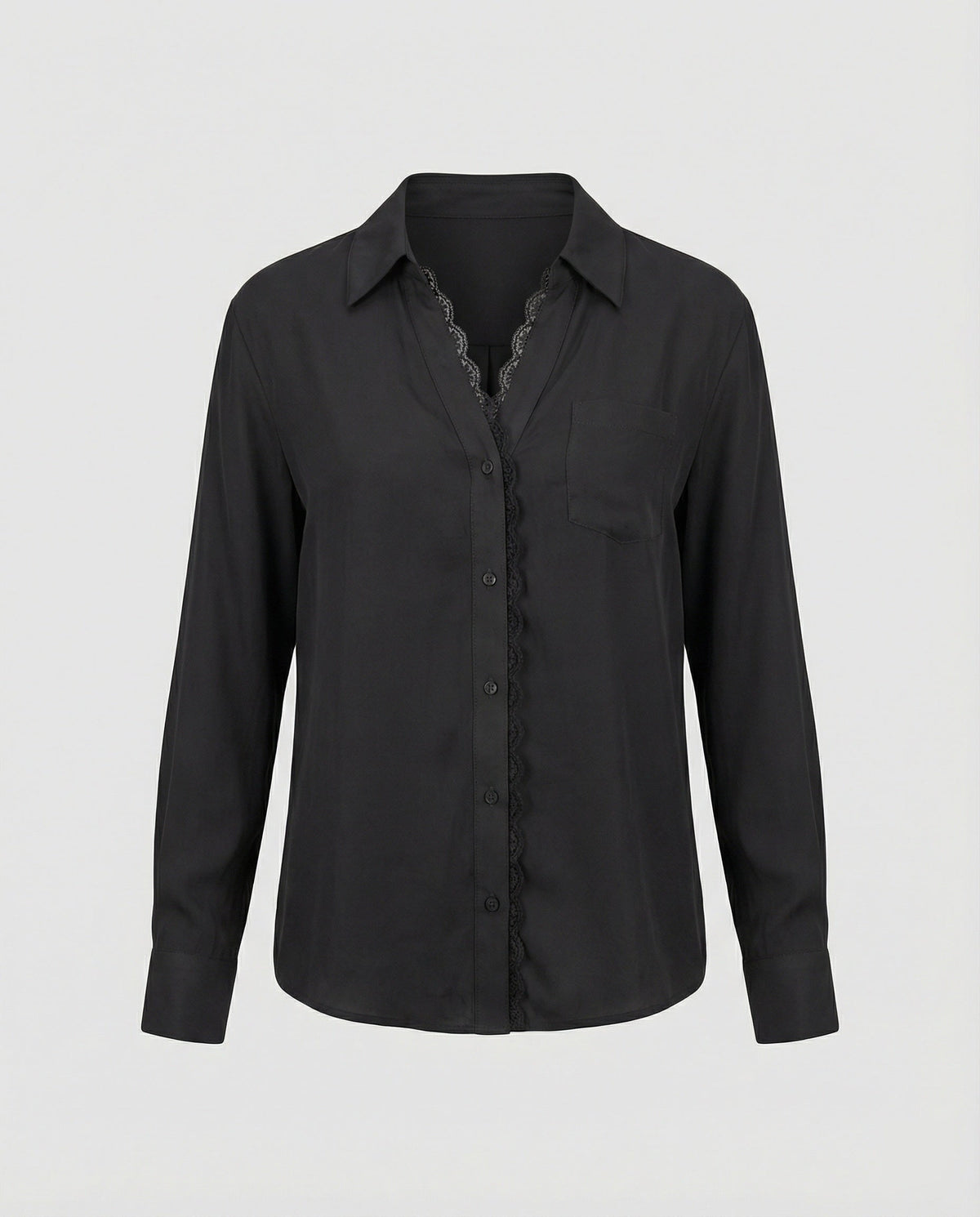 Women's Blouse with Lace Accents