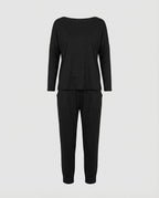 Women's Jogging Suit Lounge Set with Wide Sleeves and Pockets