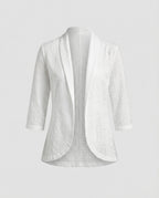 Women's Elegant Blazer with Patterned Cutouts and Tailored Fit