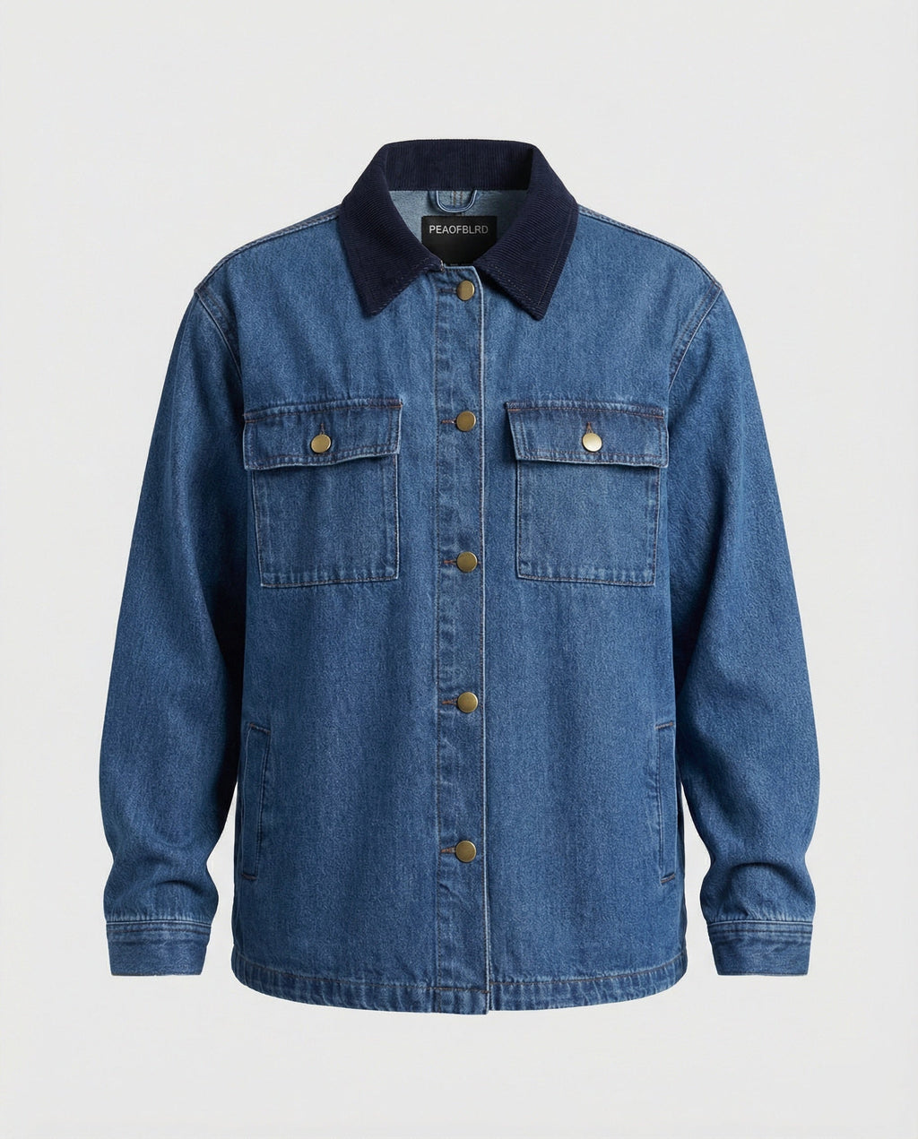 Women's Denim Jacket with Chest Pockets
