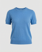 Women's Short-Sleeve Fine Knit Sweater