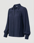 Elegant Blouse with Puff Sleeves and Button Details