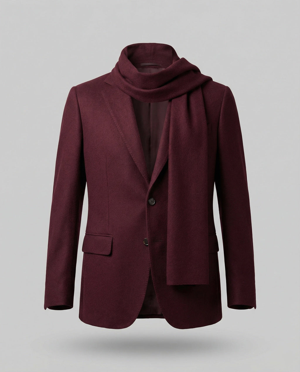 Women's Elegant Blazer Jacket with Detachable Scarf