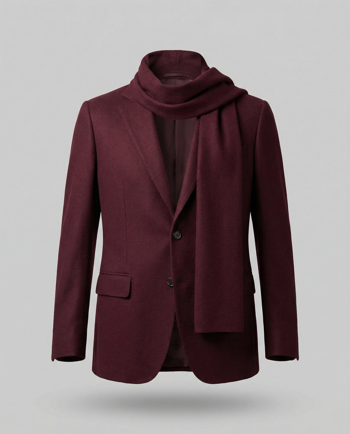 Women's Elegant Blazer Jacket with Detachable Scarf