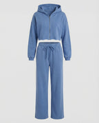 Women's Sweat Set with Hood and Jogging Trousers