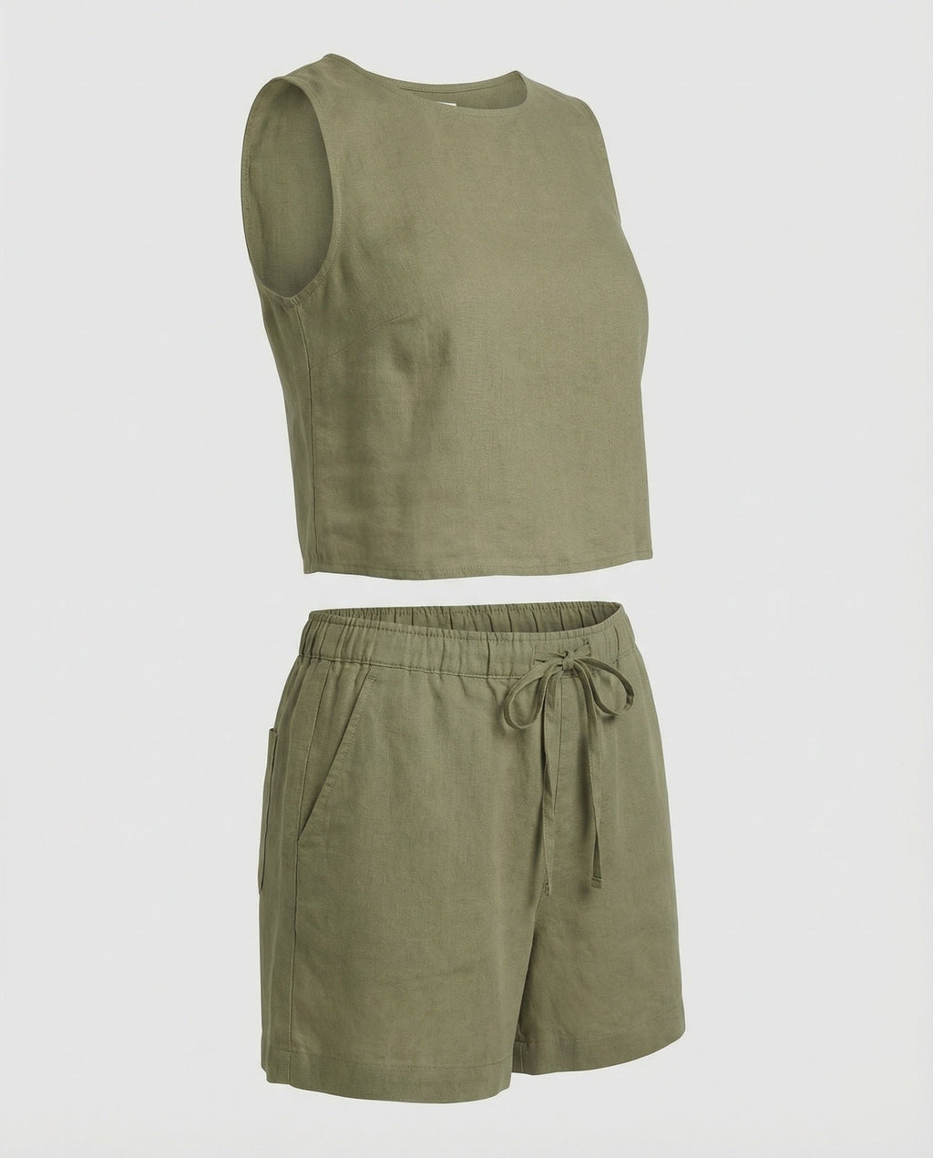 Women's Two-Piece Set with Crop Top